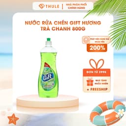 Nước Rửa Chén Gift Trà Chanh 800g – Nước Rửa Chén Gia Đình Làm Sạch Dầu Mỡ 1