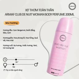 Xịt Thơm Body Nữ Armaf Club De Nuit – Perfume Body Spray For Women 3