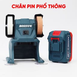 Máy Mài Đá BOSSUN BS-G7002 - Công Suất 150W, Đá Mài 70mm – Chân Pin Phổ Thông, Đá Mài Mịn và Đá Mài Thô, BH 6 Tháng 8