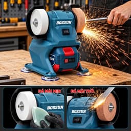 Máy Mài 2 Đá Mini Dùng Pin Bossun BS-G7002, Đường Kính Đá 7cm, Động Cơ Không Chổi Than, Chân Pin Phổ Thông m21 4cm 5