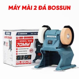 Máy Mài 2 Đá Mini Dùng Pin Bossun BS-G7002, Đường Kính Đá 7cm, Động Cơ Không Chổi Than, Chân Pin Phổ Thông m21 4cm 8