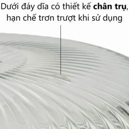 Set 5 Dĩa tròn xoáy HOKORI nhựa VIỆT NHẬT cao cấp. Trong suốt, đựng đồ ăn, hoa quả 1162/5 5