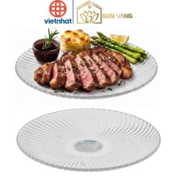 Set 5 Dĩa tròn xoáy HOKORI nhựa VIỆT NHẬT cao cấp. Trong suốt, đựng đồ ăn, hoa quả 1162/5 1