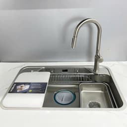 CHẬU RỬA BÁT 1 HỐ NOBINOX ARVO B180 | Kích thước 80x50cm 3