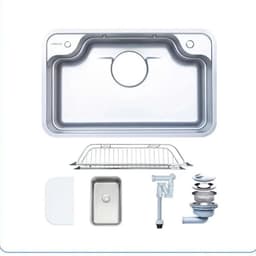 CHẬU RỬA BÁT 1 HỐ NOBINOX ARVO B180 | Kích thước 80x50cm 2