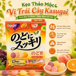Kẹo Ngậm Trái Cây Kasugai 47g Nhật Bản – Kẹo Ngậm Thơm Miệng Vị Trái Cây 2