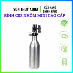 Vỏ Nhôm cao cấp C02 Thủy Sinh | B.ình Chứa c O2 Thủy Sinh Kèm Van | Vỏ Nhôm Rỗng Đài Loan O.21l - 0.25L 3