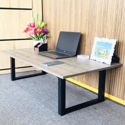 Bàn học gấp gọn ngồi bệt chân sắt 30x40x80cm và Mặt Gỗ, Chân Nhựa Abs 2022. LMS 7