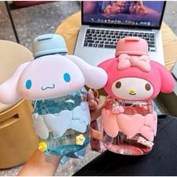Bình Nước Hoạt Hình Cinnamoroll My Melody 3D 850ML Cute Dễ Thương Cho Bé 3