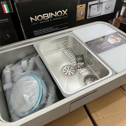 CHẬU RỬA BÁT 1 HỐ NOBINOX NOVA A283D 7