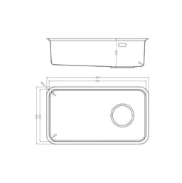 CHẬU RỬA BÁT 1 HỐ NOBINOX NOVA A283D 9