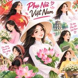 Sticker Văn Hóa Phụ Nữ Việt Nam Cao Cấp Chống Nước Bền Màu Dán Trang Trí Vở Hộp Bút Bình Giữ Nhiệt Laptop 4