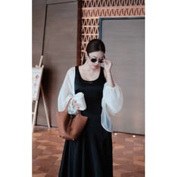 Váy Lụa Queen Bổ Thân Xéo Tà Cách Điệu Đen MACI MCVVADE0408 Thời Trang Nữ Thiết Kế Độc Quyền 4