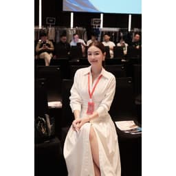 Đầm Sơ Mi Dáng Dài Nhún Eo 2 Lớp Chất Kaki Lạnh MACI MCVVATR0410 Thời Trang Nữ Thiết Kế Độc Quyền 4