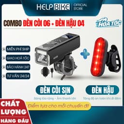 Đèn còi xe đạp thể thao siêu sáng, Đèn pha kết hợp còi vang và cảm biến ánh sáng thông minh DP06 1