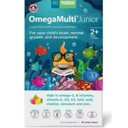 OmegaMulti Junior (30 viên) viên nhai,hỗ trợ tốt cho mắt và não đồng thời bổ sung một số vitamin,khoáng chất cho trẻ 1