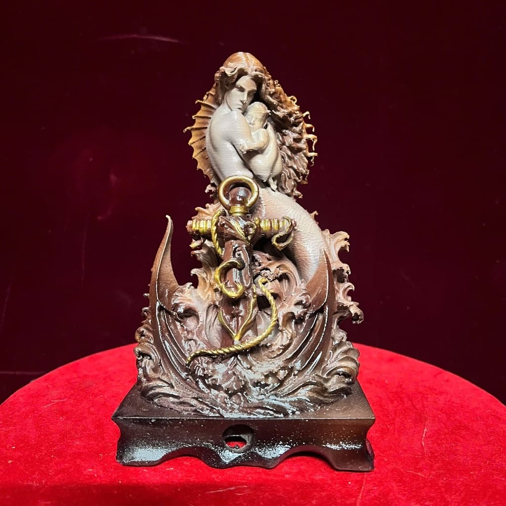 Tượng nghệ thuật Người cá . in 3D . cao 17 cm