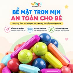 Đồ chơi lắp ghép Nam Châm từ tính Winpi Montessori 36/64 /72 Chi Tiết, Đồ chơi xếp hình,Đồ Chơi Lắp Ráp,Đồ chơi nam châm 3