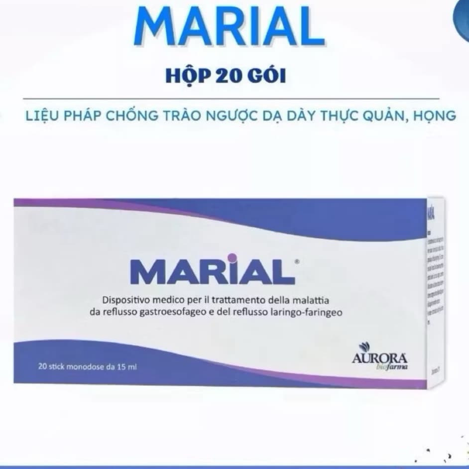 Marial Gel ( Hộp 20 gói x 15ml) chống trào ngược dạ dày thực quản