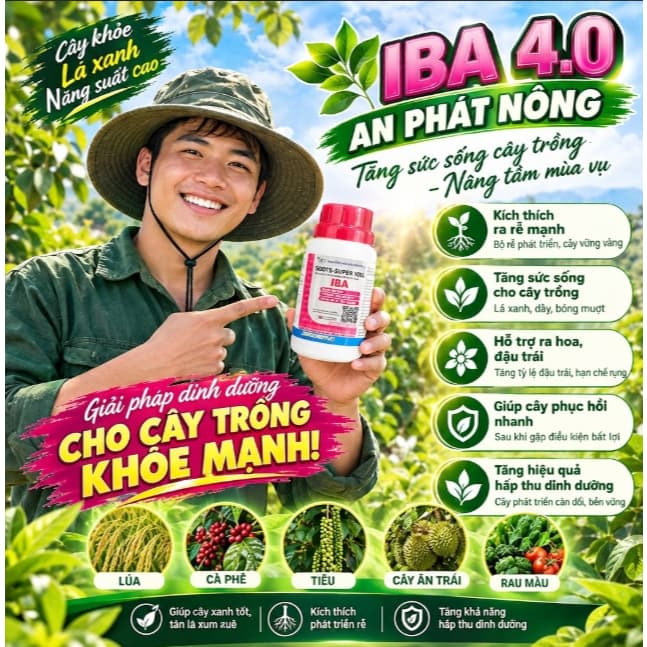 IBA SIÊU KÍCH RỄ CHAI 100ML - SẢN PHẨM ĐIỀU HÒA SINH TRƯỞNG CÂY (CÂN BẰNG DINH DƯỠNG, TĂNG CƯỜNG HỆ RỄ, GIẢM STRESS)