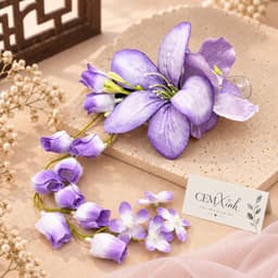 Kẹp Tóc Hoa Tím Dáng Rủ Nữ Tính – Kẹp Hoa Cài Tóc Nàng Thơ, Phụ Kiện Áo Dài Cổ Trang Chụp Ảnh 5