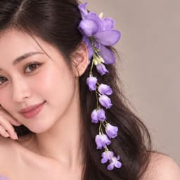 Kẹp Tóc Hoa Tím Dáng Rủ Nữ Tính – Kẹp Hoa Cài Tóc Nàng Thơ, Phụ Kiện Áo Dài Cổ Trang Chụp Ảnh 4