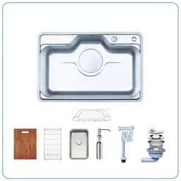 CHẬU RỬA BÁT 1 HỐ NOBINOX LIKEN NL724D | KÍCH THƯỚC 72X48CM | BỀ MẶT MỊN | Hàng chính hãng 2