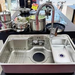 CHẬU RỬA BÁT 1 HỐ NOBINOX LIKEN NL724D | KÍCH THƯỚC 72X48CM | BỀ MẶT MỊN | Hàng chính hãng 4