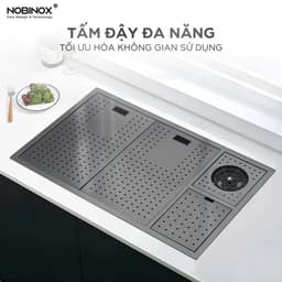 CHẬU RỬA BÁT 1 HỐ NOBINOX LUMIA NJ511B 7
