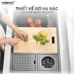 CHẬU RỬA BÁT 1 HỐ NOBINOX LUMIA NJ511B 8