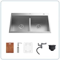 CHẬU RỬA BÁT 2 HỐ NOBINOX LIKEN NL785 2