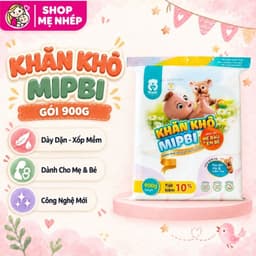 Khăn vải khô đa năng Mipbi cao cấp gói lớn tiết kiệm - mềm mại an toàn cho bé và cả gia đình 1