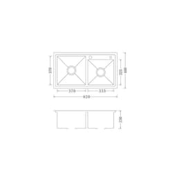 CHẬU RỬA BÁT 2 HỐ NOBINOX LIKEN NL786 9