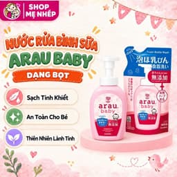 Nước rửa bình sữa ARAU BABY an toàn cho bé Chai 500ml-Túi 450ml 1