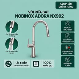 VÒI RỬA BÁT DÂY RÚT NOBINOX ADORA NX992 | Hàng chính hãng 1
