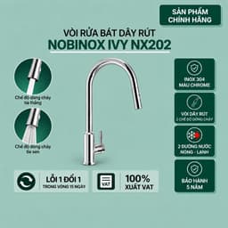 VÒI RỬA BÁT DÂY RÚT NOBINOX IVY NX202 | Hàng chính hãng 1