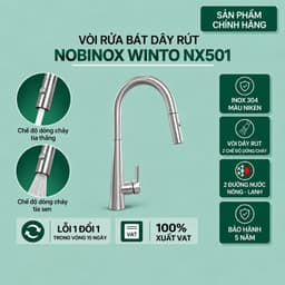 VÒI RỬA BÁT DÂY RÚT NOBINOX WINTO NX501 | Vòi dây rút Nóng Lạnh | Hàng chính hãng 1