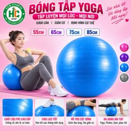 Bóng Tập Gym, Tập Yoga Trơn 65 - 75cm - 85cm Tặng Kèm Bơm Chỉ Có Tại Gym Sport 1