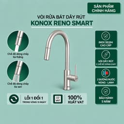 Vòi rửa bát dây rút Konox Reno Smart 1