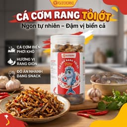 [GIDOBI]Cá Cơm Rang Tỏi Ớt – Cay nồng đậm vị(Hũ 100g-200g, HSD 12 Tháng) Đặc Sản Phan Thiết, Ăn liền. 3