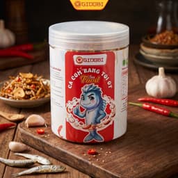 [GIDOBI]Cá Cơm Rang Tỏi Ớt – Cay nồng đậm vị(Hũ 100g-200g, HSD 12 Tháng) Đặc Sản Phan Thiết, Ăn liền. 4