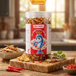 [GIDOBI]Cá Cơm Rang Tỏi Ớt – Cay nồng đậm vị(Hũ 100g-200g, HSD 12 Tháng) Đặc Sản Phan Thiết, Ăn liền. 5