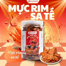 [GIDOBI] Mực Rim Sa Tế - Mực Ăn Liền - Mồi ngon - Ăn Vặt ngon - Đặc Sản Phan Thiết 1
