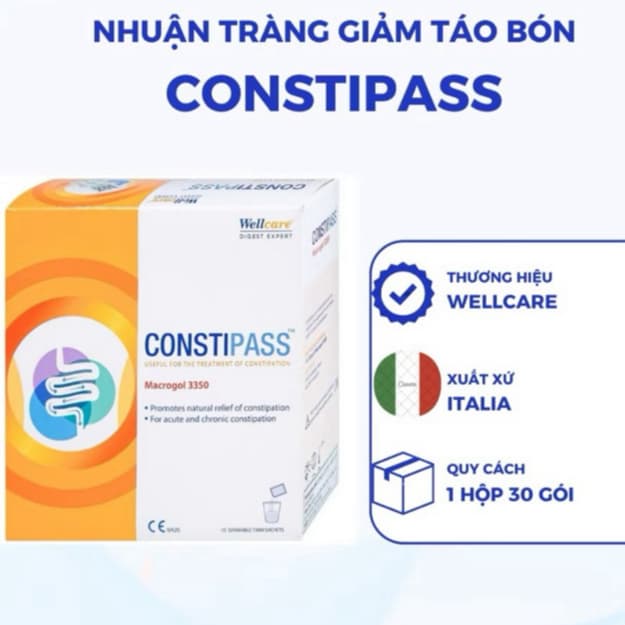 Bột Nhuận Tràng Constipass -( Hộp 20 Gói )- Hỗ Trợ Nhuận Tràng, Khắc Phục Chứng Táo Bón, Dành Cho Trẻ Em Và Người Lớn
