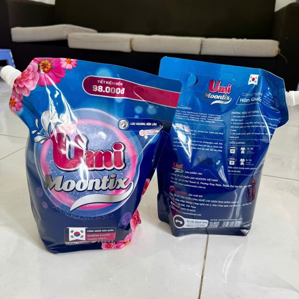 Nước Giặt Xả 2in1 Umi Hàn Quốc Túi 3 Lít và Famos Túi 2.1 Lít. LMS
