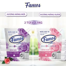Nước Giặt Xả 2in1 Umi Hàn Quốc Túi 3 Lít và Famos Túi 2.1 Lít. LMS 8