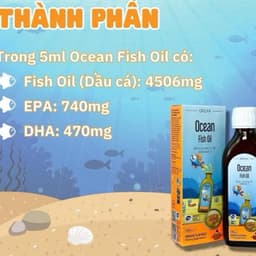 Ocean Fish Oil (150ml) Omega 3 DHA Dầu Cá Hỗ Trợ Phát Triển Trí Não Thị Giác Cho Bé 1