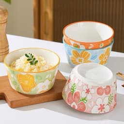 Chén Sứ Trụ 3D Hình Hoa 4.5inch 11cm 7