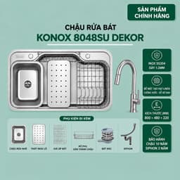 Chậu rửa bát Konox 8048SU Dekor 1