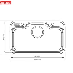 Chậu rửa bát Konox 8048SU Dekor 8